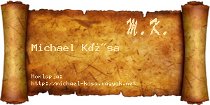Michael Kósa névjegykártya